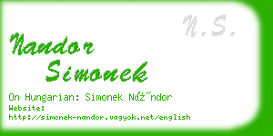 nandor simonek business card